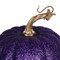 3 Pieces Vickerman 8 Inch Purple Fabric Pumpkins Assorted Sizes Halloween Decoration